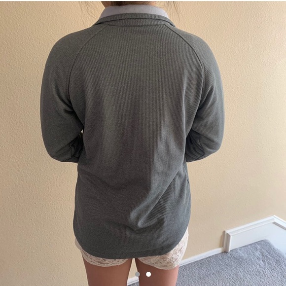 Gray Quarter Zip - Picture 2 of 2